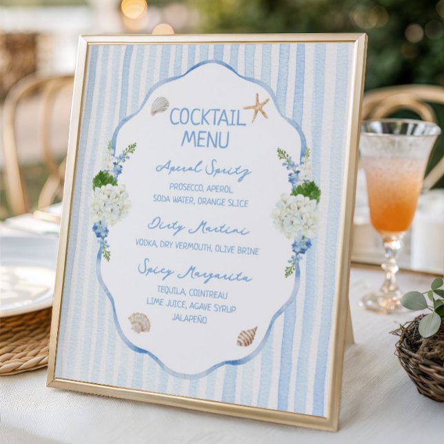 Póster Conchas marinas y campanas de boda Bar de cócteles (Subido por el creador)