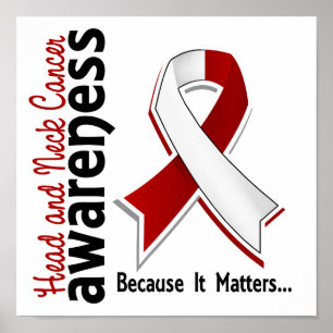 Póster Conciencia 5 del cáncer de cabeza y cuello