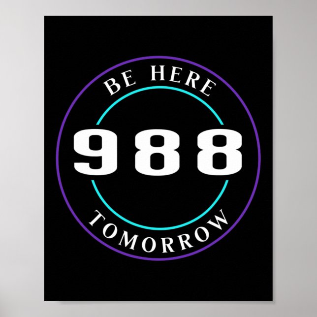 Póster Conciencia 988 - Prevención del suicidio (Frente)