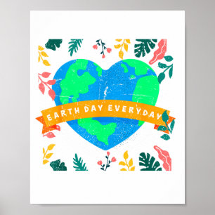 Póster Conciencia Ambiental Día de la Tierra Todos los Dí