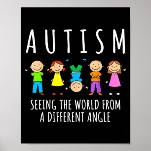 Póster Conciencia autismo viendo el mundo desde una persp