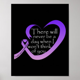 Póster Conciencia Cinta púrpura