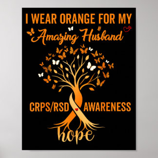 Póster Conciencia Crps Uso Naranja Por Mi Esposo Noviem
