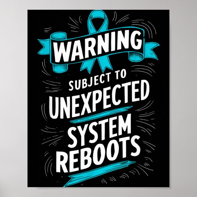 Póster Conciencia de disautonomía Pots Reinicios inespera (Frente)