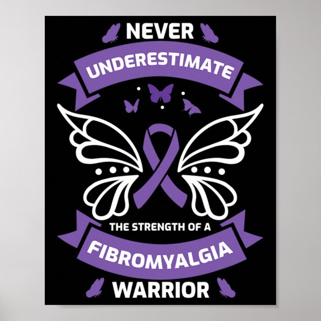 Póster Conciencia de guerreros de Fibromialgia (Frente)