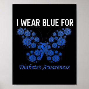 Póster conciencia de la diabetes en noviembre llevamos es