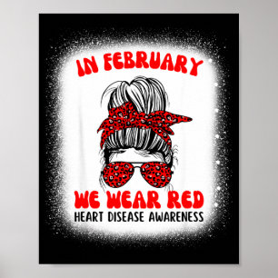 Póster Conciencia de la enfermedad cardíaca apoyando en f