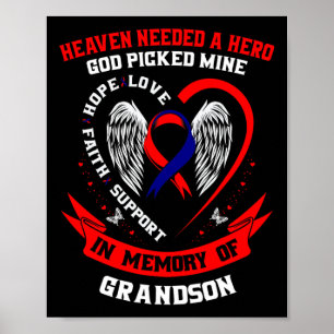 Póster Conciencia De La Enfermedad Del Corazón Rojo En Me