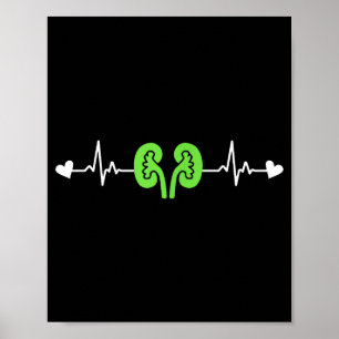 Póster Conciencia de la enfermedad renal latido trasplant