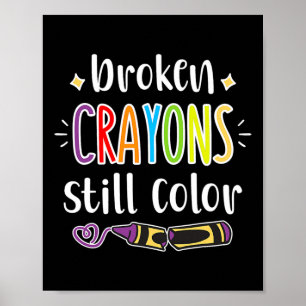 Póster Conciencia de la Salud Los Crayones Rotos Todavía