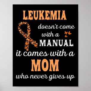 Póster Conciencia de leucemia Mamá apoya a Guerrero de le
