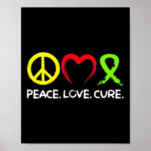 Póster Conciencia de Linfoma Paz Amor Cura