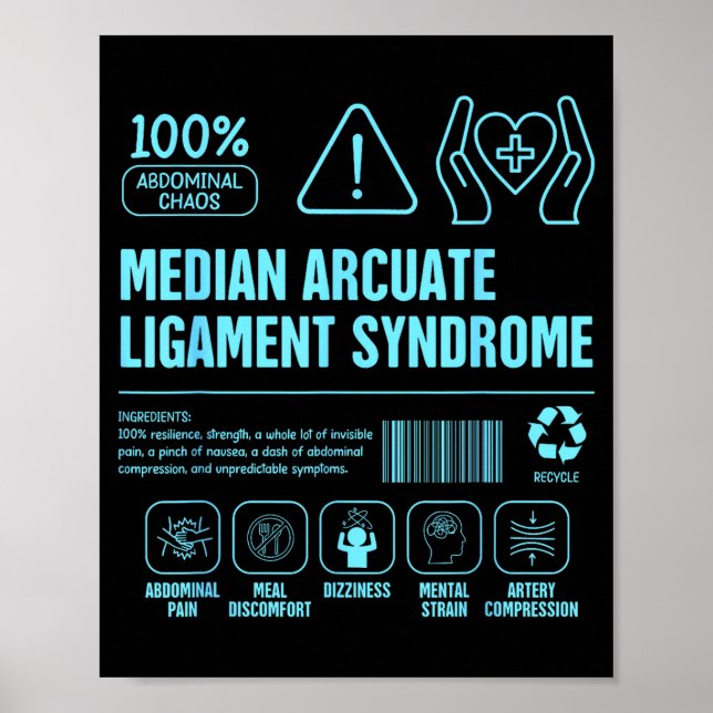 Póster conciencia de Mals síndrome del ligamento arqueado (Frente)