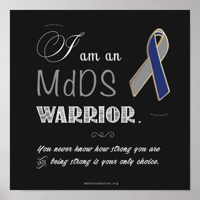 Póster Conciencia de MdDS 12"x12" Poster de valor (mate) (Frente)