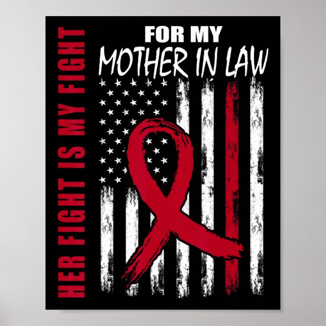 Póster Conciencia de mieloma múltiple de suegra americana (Frente)