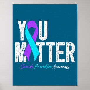 Póster Conciencia de Prevención del Suicidio de Salud Men