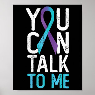 Póster Conciencia de Prevención del Suicidio Puedes Habla