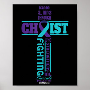 Póster Conciencia de Salud Mental Suicidio Cruz de Cristo