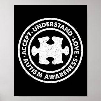 Póster Conciencia del autismo aceptar entender el amor vi