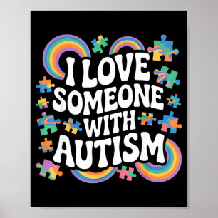 Póster Conciencia del autismo autista 