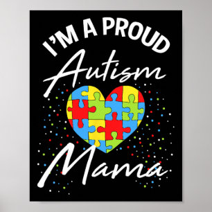 Póster Conciencia del autismo: Mamá orgullosa rompe el co