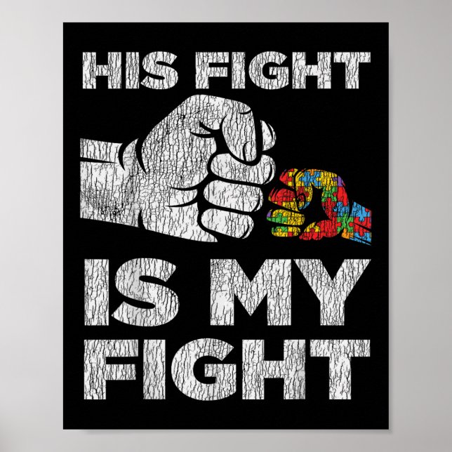 Póster Conciencia del autismo Mamá papá padres niños auti (Frente)