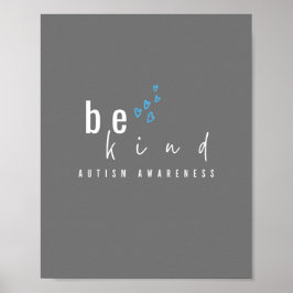 Póster conciencia del autismo. sean amables. Poster e imp