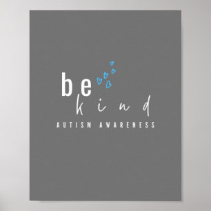 Póster conciencia del autismo. sean amables. Poster e imp