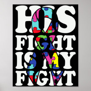 Póster Conciencia del Autismo Su Lucha Es Mi Lucha Apoya