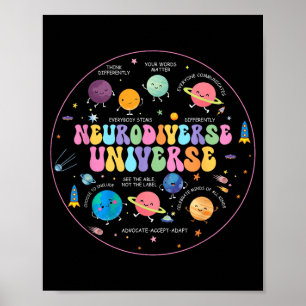 Póster Conciencia del autismo universo neurodiverso iep