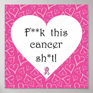Póster ¡Conciencia del cáncer de pecho - el cáncer es