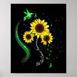 Póster Conciencia del cáncer de vías biliares del girasol