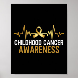 Póster conciencia del cáncer infantil cáncer de septiembr