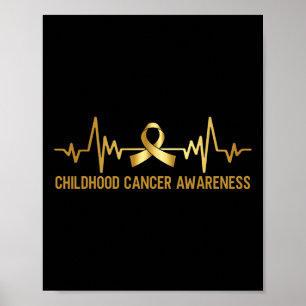 Póster conciencia del cáncer infantil cáncer de septiembr