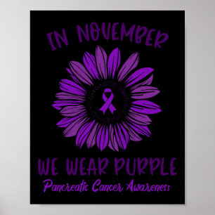 Póster Conciencia Del Cáncer Pancreático En Noviembre Usa