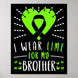 Póster Conciencia del linfoma Llevo lima por mi hermano e