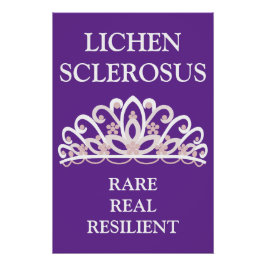 Póster Conciencia del Liquen Escleroso "Raro Real Resilie