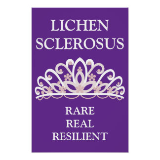 Póster Conciencia del Liquen Escleroso "Raro Real Resilie