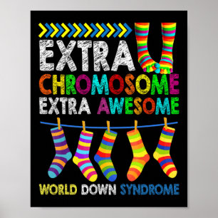 Póster Conciencia del Síndrome de Down Cromosoma Extra Ex