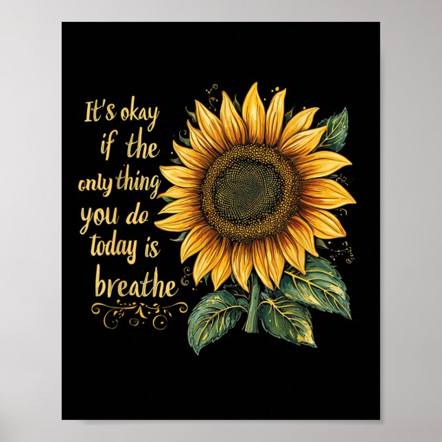 Póster Conciencia del suicidio del girasol (Frente)