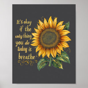 Póster Conciencia del suicidio del girasol