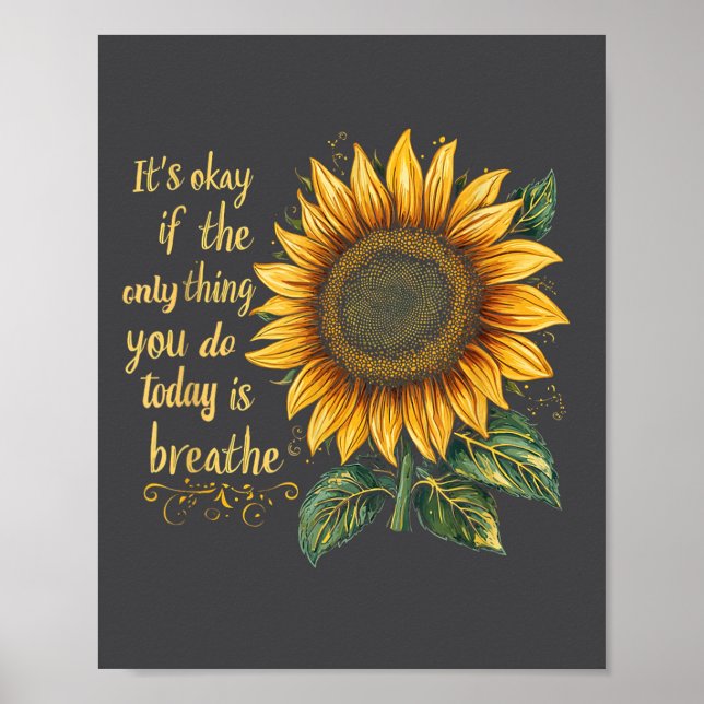 Póster Conciencia del suicidio del girasol (Frente)