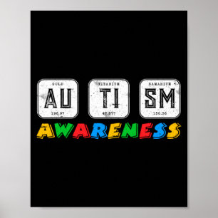 Póster Conciencia Diversidad Autista Justicia Camiseta Au
