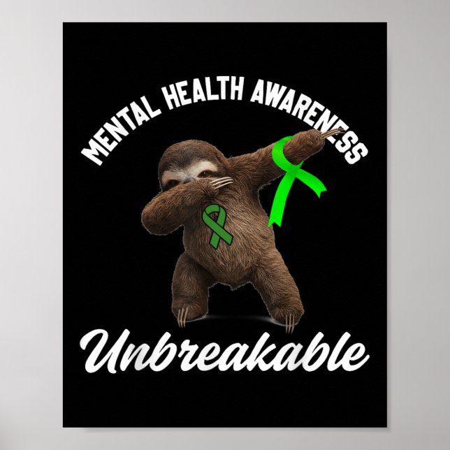 Póster Conciencia divertida sobre la salud mental Me (Frente)