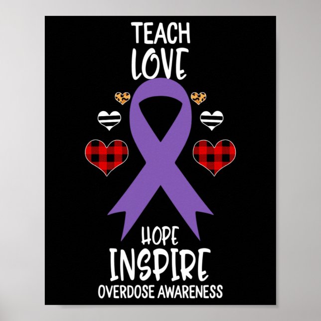 Póster Conciencia Enseñar Cinta Amar Esperanza Inspirar  (Frente)