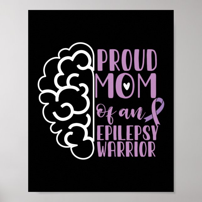 Póster Conciencia Epilepsia Orgullosa Madre De Una Epilep (Frente)