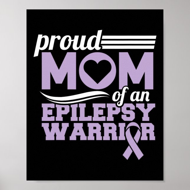 Póster Conciencia Epilepsia Orgullosa Mamá De Una Epileps (Frente)