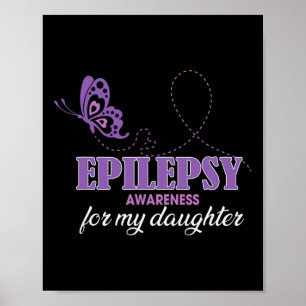 Póster Conciencia Epilepsia Para Mi Hija - Mamá Epilepsia