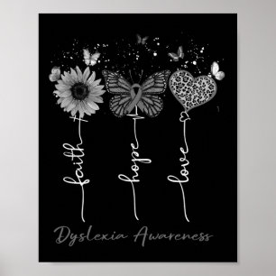 Póster Conciencia Fe Esperanza Amor Leopard Sunflower