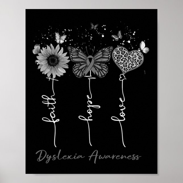 Póster Conciencia Fe Esperanza Amor Leopard Sunflower (Frente)